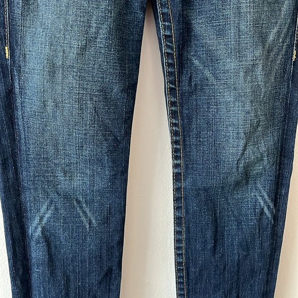 True Religion Cuffed Skinny Jeans Low Rise Dark Wash Flap Button Pockets size 29 - Picture 5 of 14